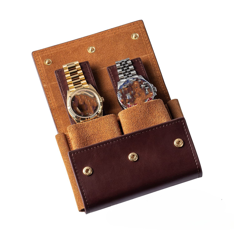 Družinski organizator, paket dveh torb za shranjevanje moških ur iz pravega usnja, prva plast kravje kože, potovalna torba za ure, zaščitni pokrov_voghion.com