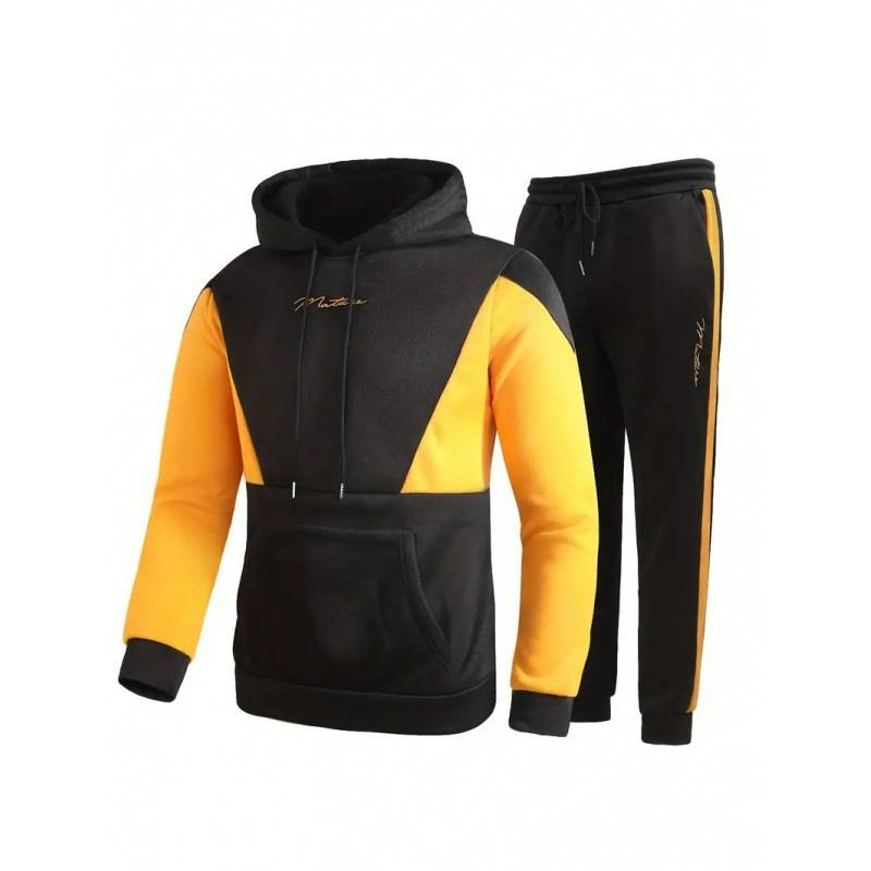 Conjunto de sudadera con capucha para hombre, informal y a la moda, con estampado de pareja_voghion.com