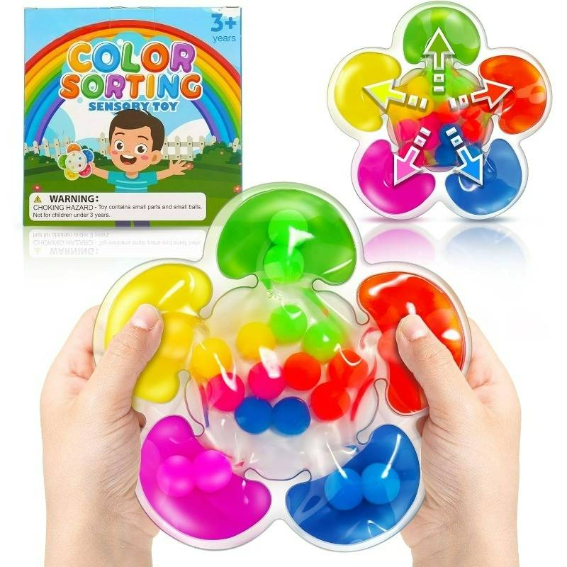 Color Sorting Toys Sensory Toys,Fine Motor Skills Game For Toddlers,Preschool Learning Activities Educational Calm Down Montessori Toy For Kids Gifts_voghion.com