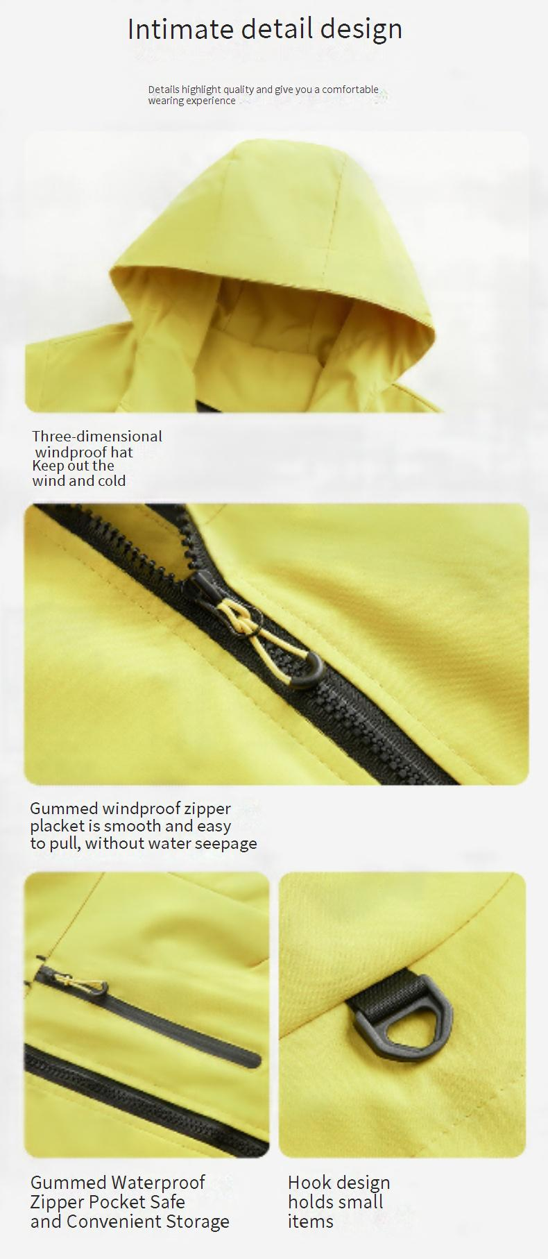 Unisex All-Terrain Windbreaker – Waterproof Hiking Jacket With Breathable Mesh Lining (S-3XL, Quick-Dry Polyester)_voghion.com