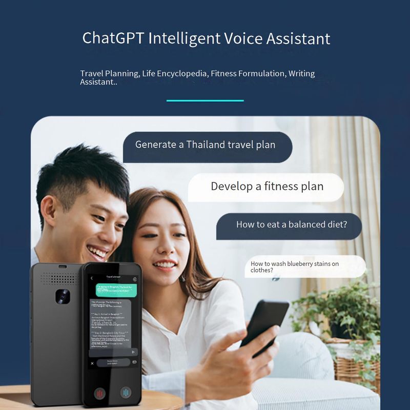 F13A Smart Language Translator Device - Offline Voice Translation For 60+ Languages, Compact & Portable For Travel, Business_voghion.com