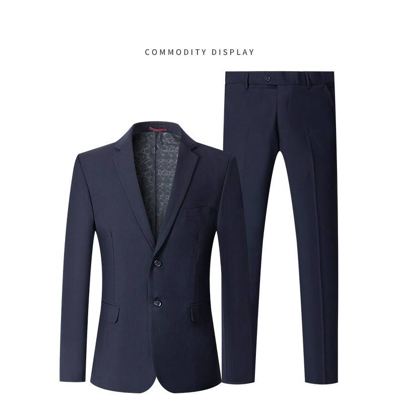 Herrenbekleidung Herren Slim Fit Business-Anzug-Set – Klassischer zweiteiliger Blazer und Hose fürs Büro und formelle Anlässe_voghion.com