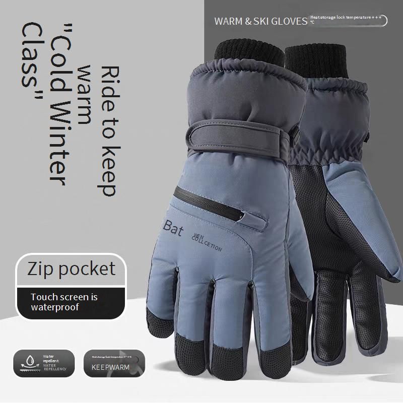 Luvas térmicas de esqui com tela sensível ao toque para homens e mulheres - à prova de vento, forradas com lã, resistentes à água para snowboard, caminhadas, ciclismo e esportes ao ar livre_voghion.com