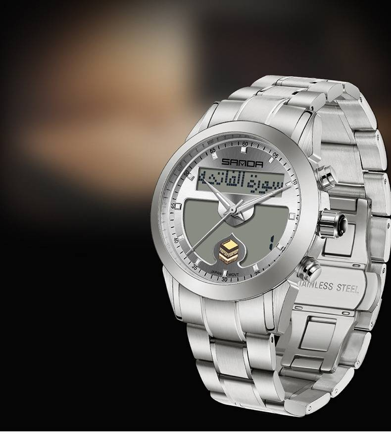 Men's Digital Analog Watch With Luminous Display, Multifunction, Water Resistant, Business & Sport Style Multi Function Electronic Watch Waterproof_voghion.com