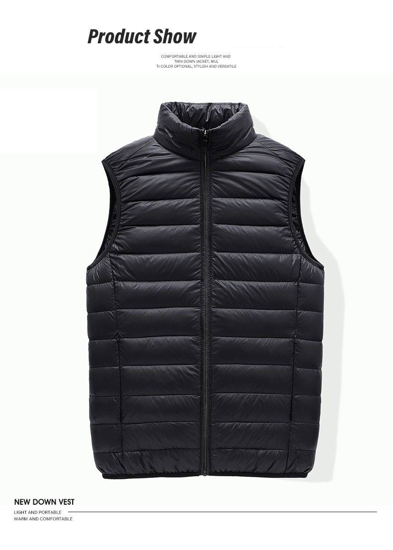 Slim Fit lichtgewicht herenvest voor herfst en winter – casual laagjes (lichtgrijs/zwart/bordeauxrood/marineblauw)_voghion.com