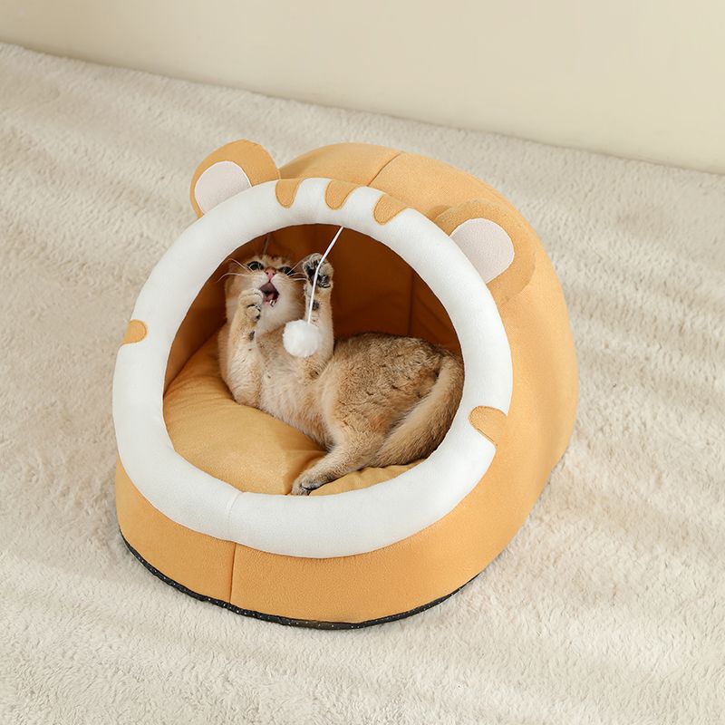Super Cat Bed Warm Pet House Kitten Cave Cushion Cat House Warm Sleeping Dog Basket Tent Small Dog Mat Supplies Bed For Cats_voghion.com