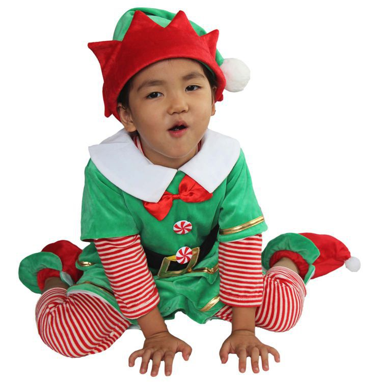 Christmas baby jumpsuit Santa Claus elf elk little snowman costume performance costume_voghion.com
