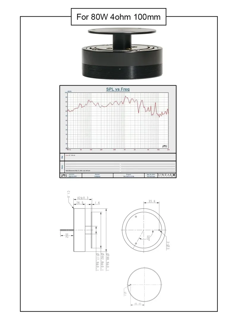 100/75/65MM Full Range Vibration Speaker Ptable Resonance Audio Loudspeaker 40 50 80W Anti-neighb Bass Woofer_voghion.com