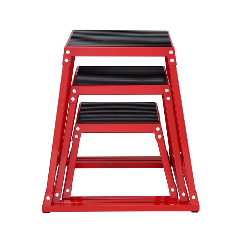 VEVOR Plyometric Jump Boxes, 12/18/24 Inch Plyo Box, Platform And Jumping Agility Box, Anti-Slip Fitness Exercise Step Up Box Set For Home Gym Training, Conditioning Strength Training, Red_voghion.com