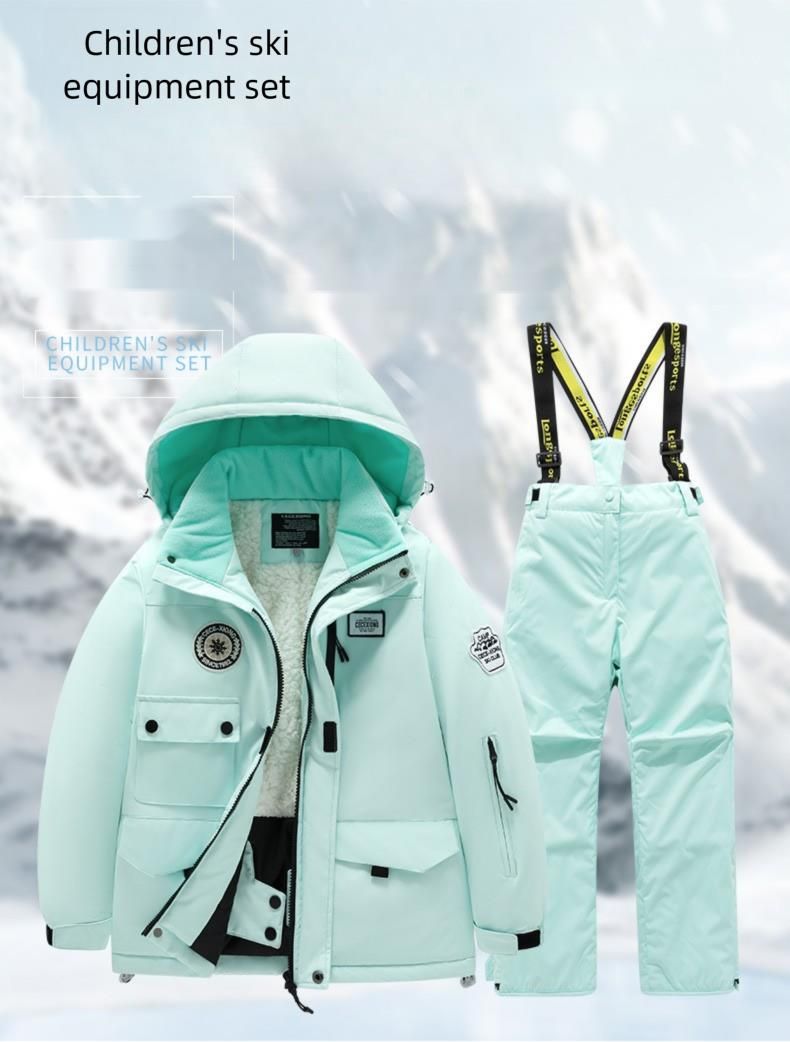 Nuovo set invernale per bambini, completo da ragazzo e giacca impermeabile antivento, pantaloni da sci professionali caldi e spessi per ragazze_voghion.com