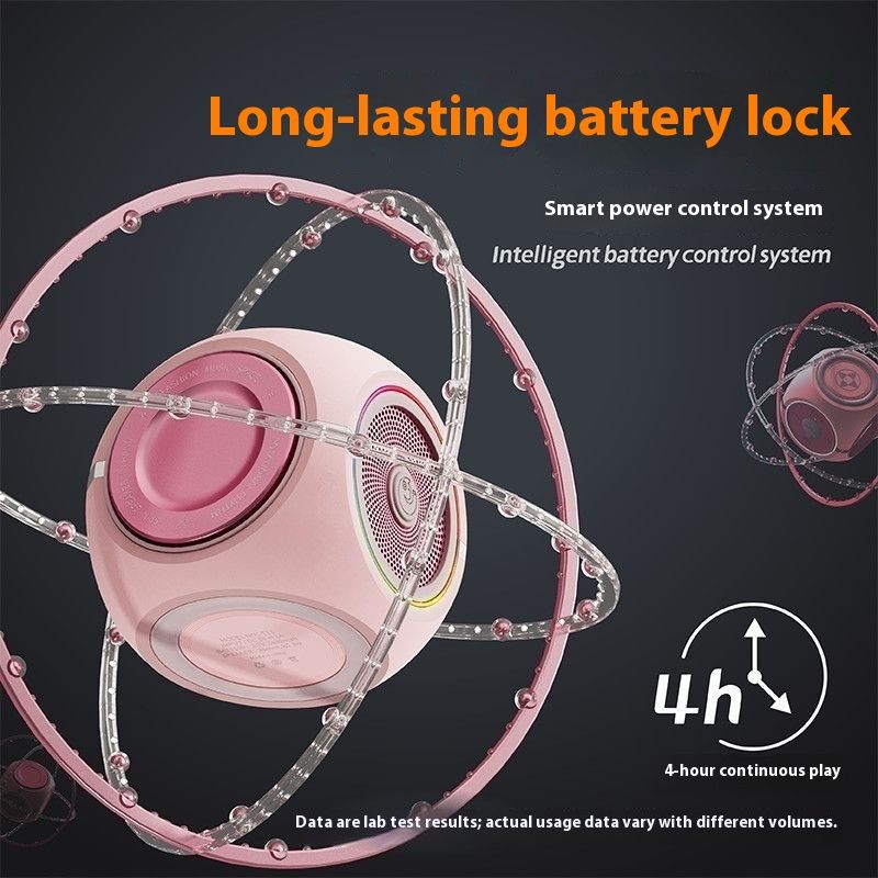 New Decompression Artifact, Rotating Gyroscope Speaker, Powerful Endurance, Colorful Lighting, Portable Bluetooth Speaker, Heavy Bass_voghion.com