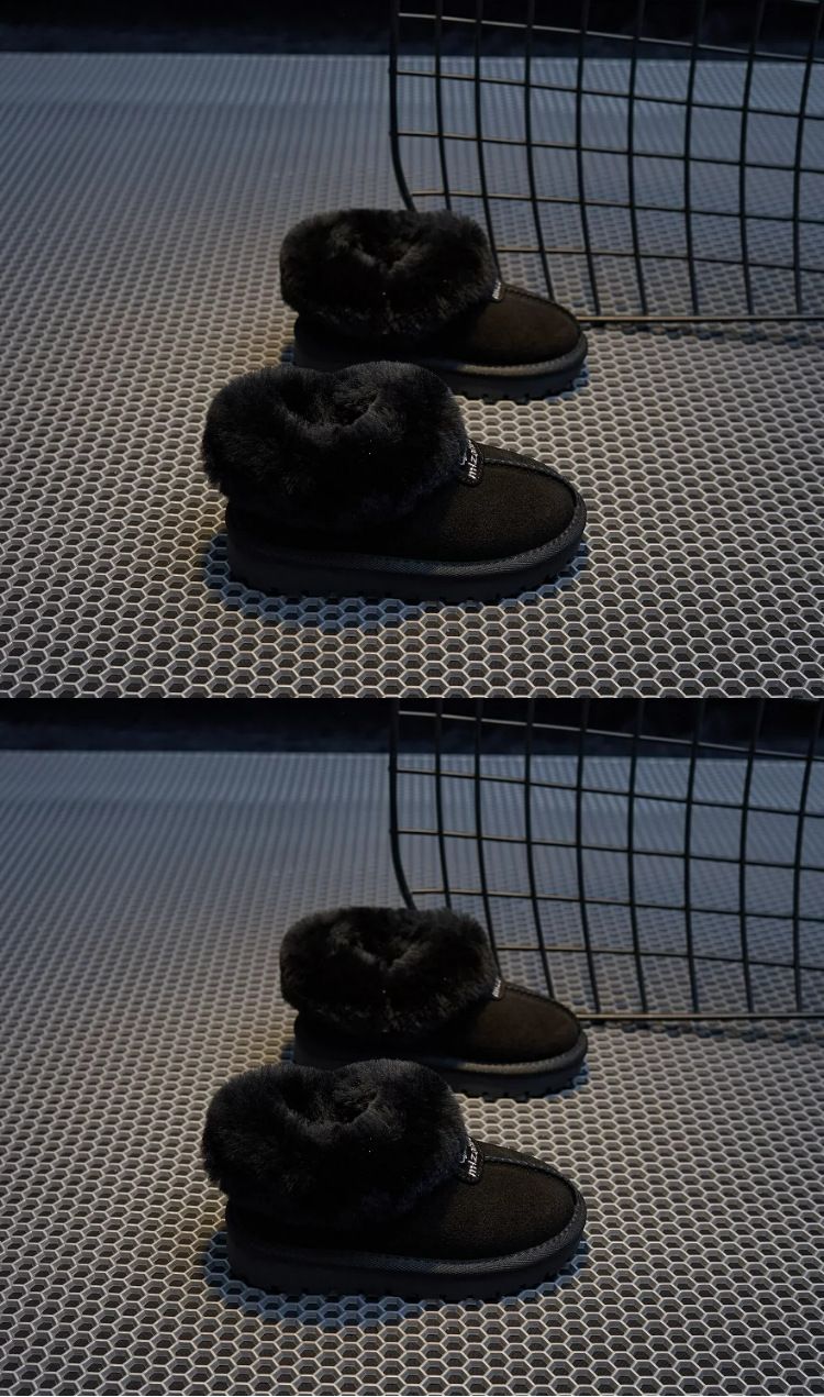 Neve per bambini con fodera in pile, ispessita, nuovo stile 2024, scarpe grandi per ragazze, stivali di cotone per ragazzi, impermeabili e_voghion.com