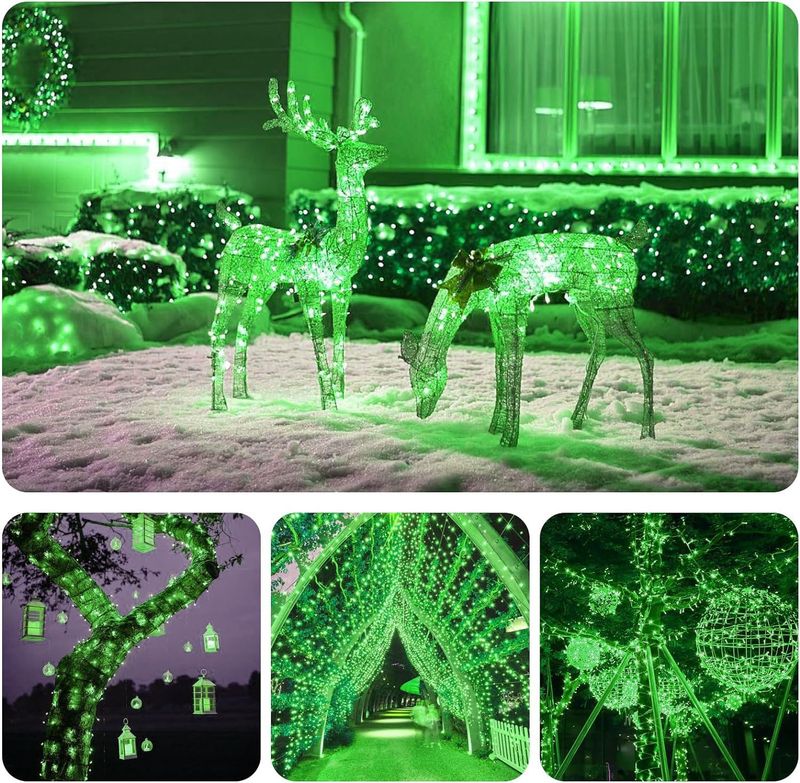 Solar-Lichterkette mit 8 Modi, wasserdicht IP65, Fernbedienung, für Garten, Terrasse, Außendekoration (7 m/50 LEDs, warmweiß und mehrfarbig)_voghion.com