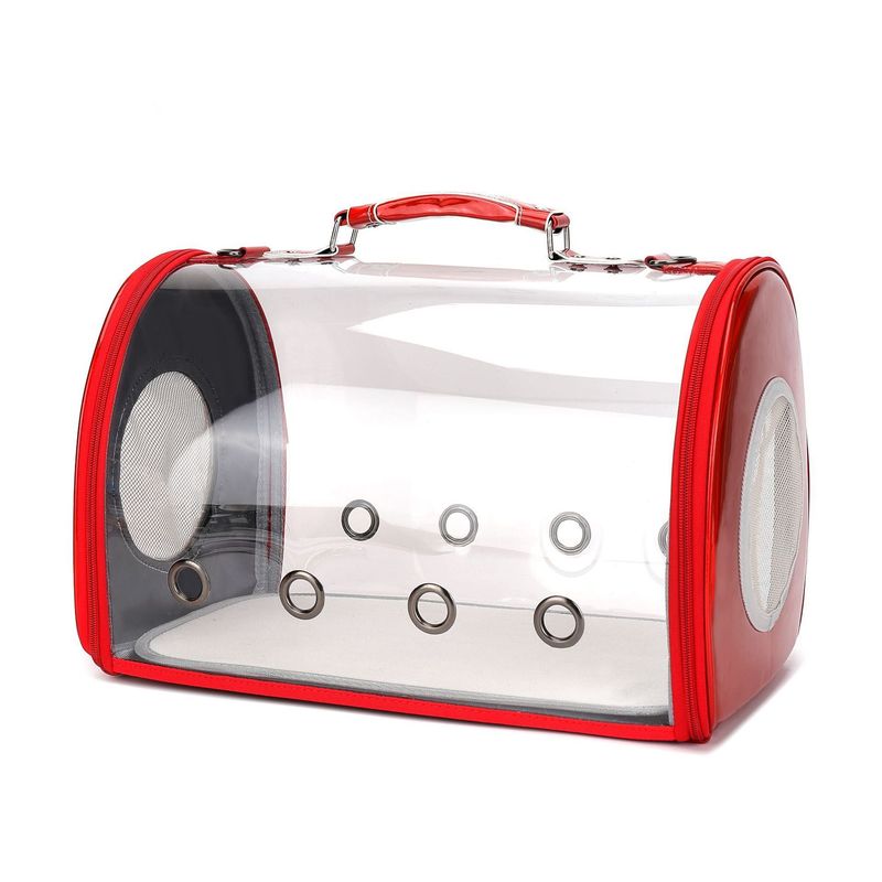 Bolsa panorámica transparente para mascotas, mochila para exteriores, transpirable, para montar en el coche, jaula para gatos de mano._voghion.com