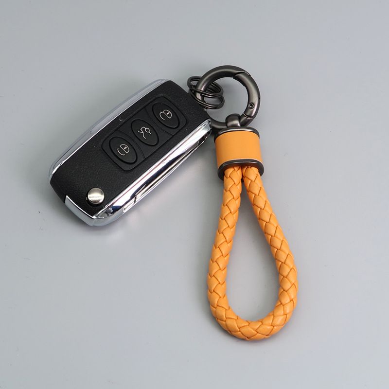 Auto sleutelhanger hanger creatieve Koreaanse tas hanger gevlochten leren touw sleutel_voghion.com