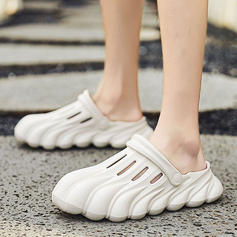 Unschlagbare Qualität Trendy Casual Herren Hausschuhe, Herren Unregelmäßige Loch Haus und Outdoor Strand Schuhe, Sandalen_voghion.com