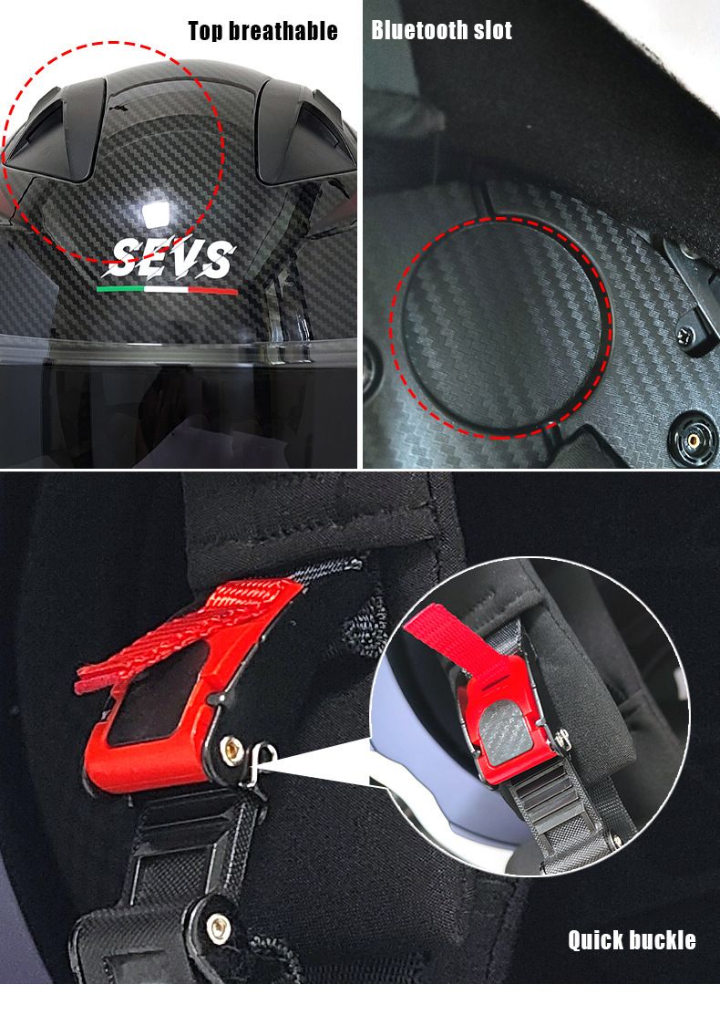 Flip-Up Motorcycle Helmet With Dual Visor, Large Spoiler & Bluetooth – DOT Certified For E-Bike & Scooter Riders_voghion.com
