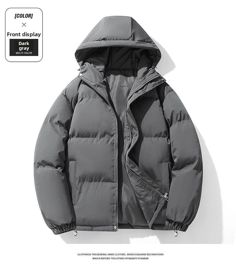 Doudoune d'hiver ample grande taille pour homme, nouvelle collection, coupe ample, en coton, rembourrée, à capuche_voghion.com