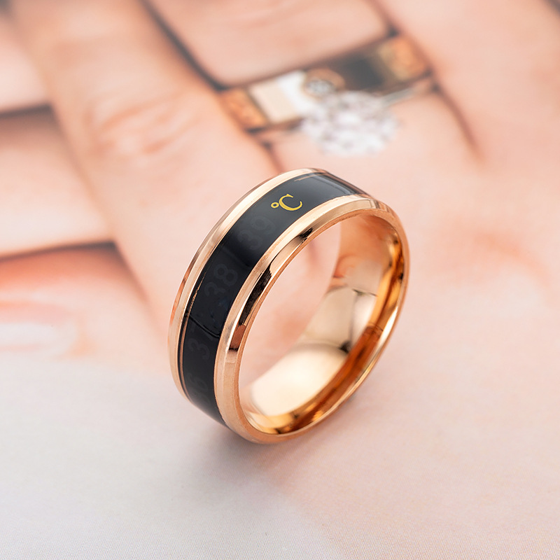 Ready Stock Ring Titanium Steel Mood Emotion Feeling Intelligent Temperature Sensitive Rings for Women Men Waterproof Jewelry_voghion.com