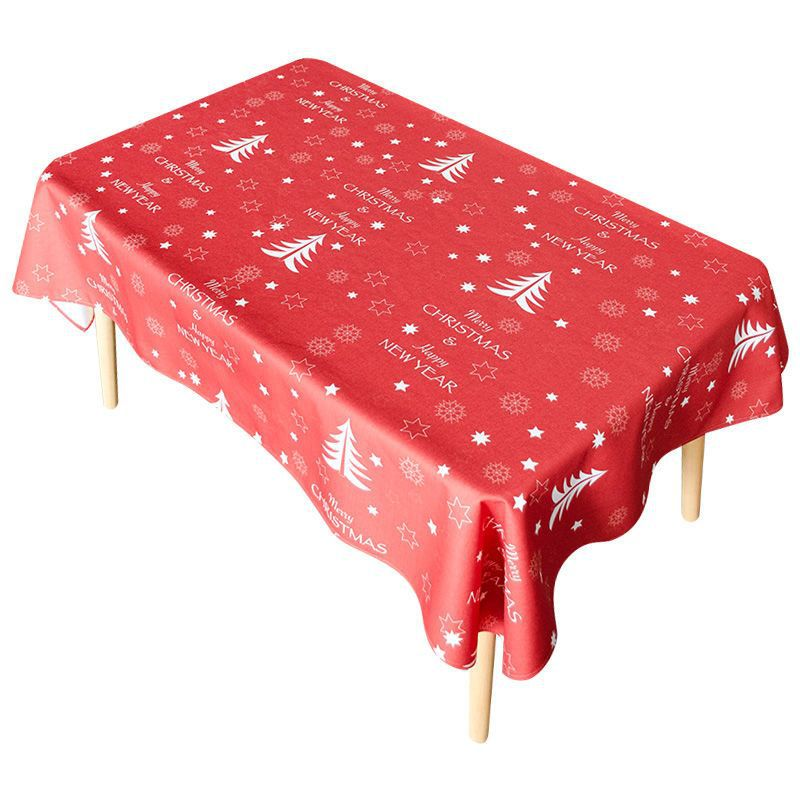 Kersttafelkleed waterdicht, anti-verbranding, anti-olie en geen wastafelkleed, tafelmat, salontafelmat, tafelkleed, studeertafel_voghion.com