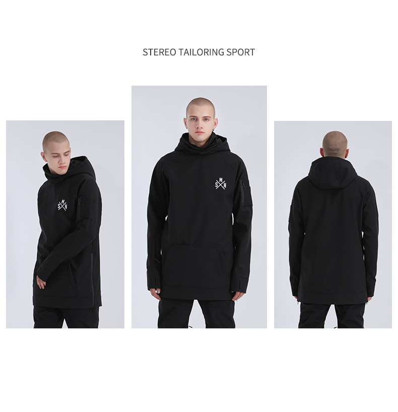 Men's snowboard waterproof travel equipment double board pullover hoodie warm ski clothes_voghion.com