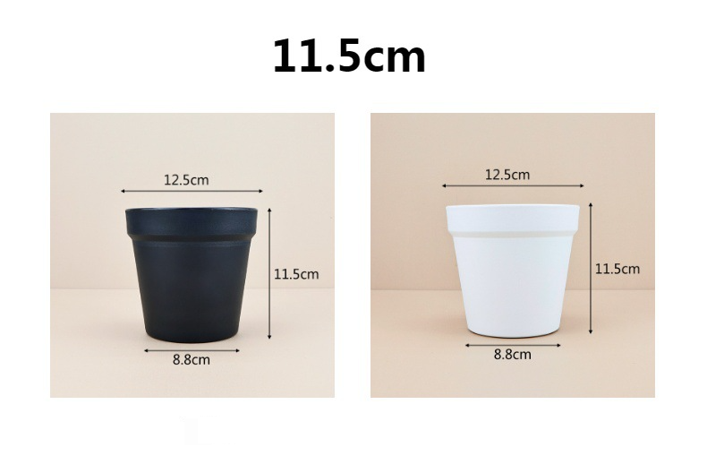 Home Furniture plastic flower pots round large diameter frosted PP flower pots desktop small size succulent planting pots_voghion.com