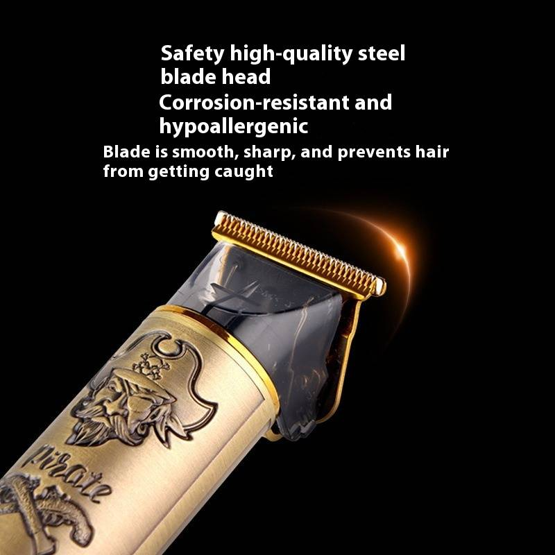 Professional Cordless & Wired Hair Clipper For Men - Ultra Quiet Bald Fade Trimmer With Detailer For Salon & Home Use_voghion.com