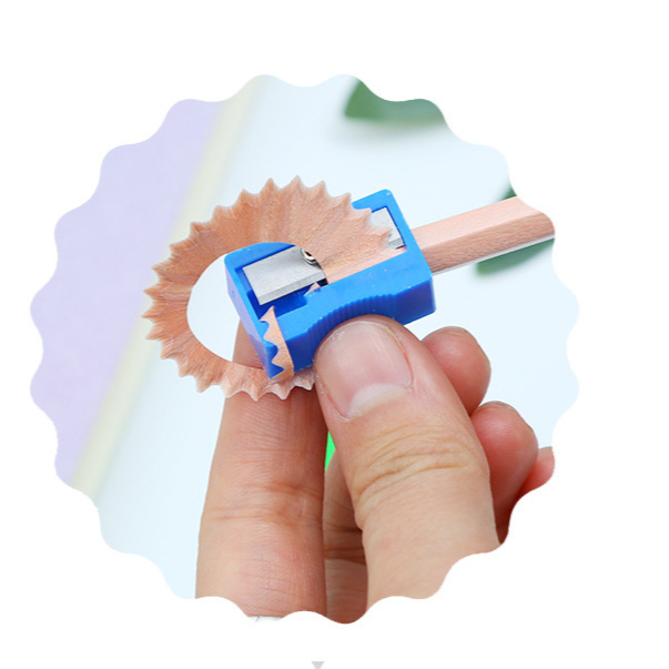 Vibrant Colorful Mini Pencil Sharpener - Portable Manual Pencil Sharpener For Students, Kids, Artists - Fun Transparent Geometric Design_voghion.com