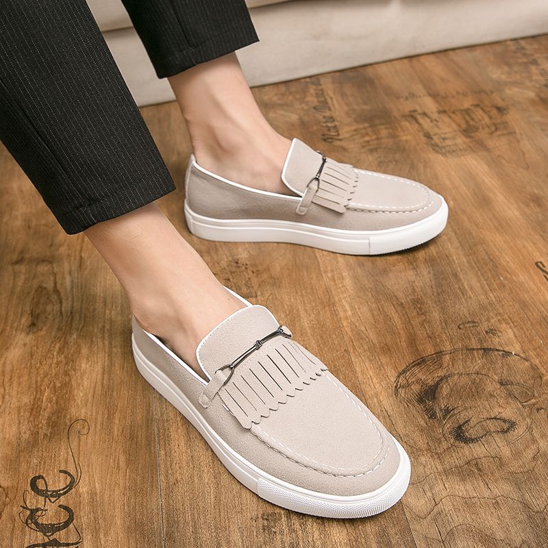 Neue Mode Echtes Leder Retro Business Herren Freizeitschuhe Schwarz Täglich Büro Loafers Ein-Schritt Fahren Party Kleid Hochzeit Herrenschuhe_voghion.com