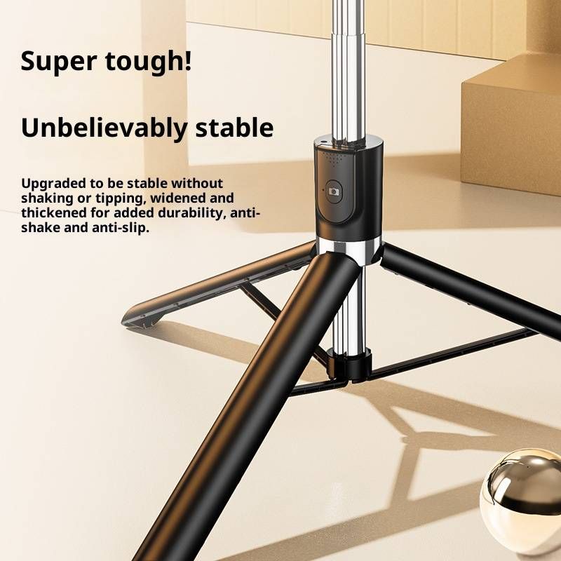 360° Rotating Selfie Stick With Bluetooth Remote & Anti-Shake - Extendable Tripod For Vlogging & Live Streaming_voghion.com