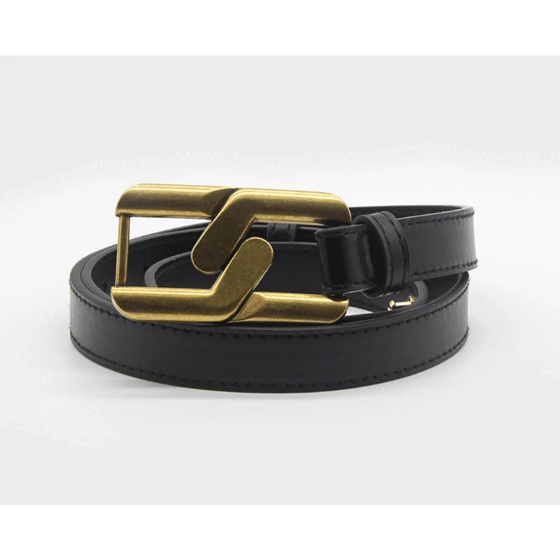2023 New Hot Selling Retro Octagonal Buckle PU Leather Waist Decoration Thin Fashionable And Elegant Girl Belt_voghion.com