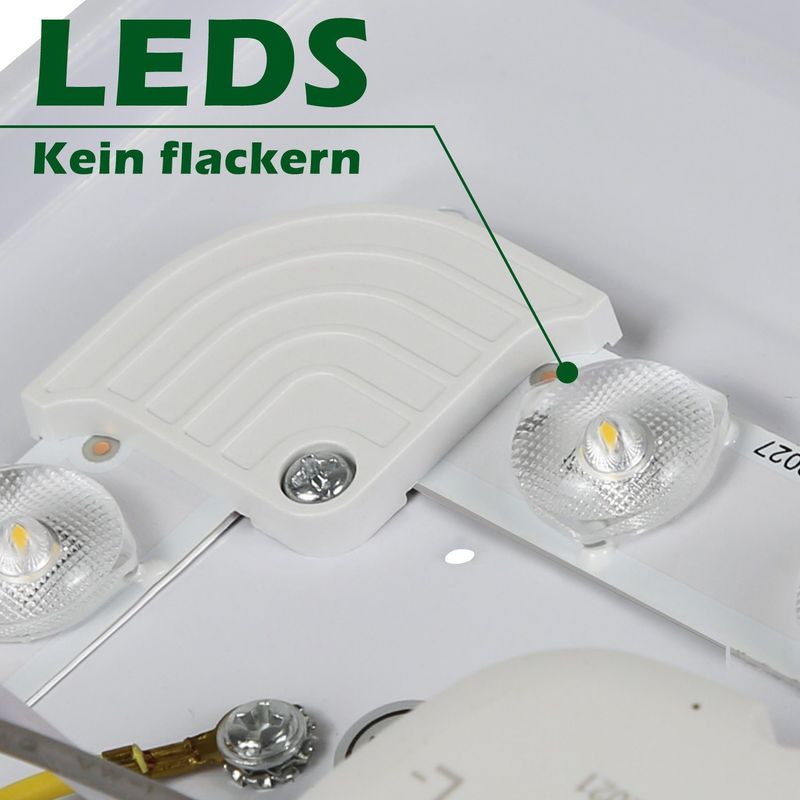 Glitzerlife Deckenlampe LED Deckenleuchte Quadratisch - 15W Schlafzimmerlampe Sternenhimmel 21cm Küchenlampe Warmweiß Flur Deckenbeleuchtung Sternendekor Für Büro_voghion.com