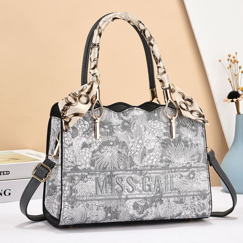 2024 nuovo materiale floreale grande capacità borsa a tracolla versatile borsa a tracolla borsa da donna alla moda di fascia alta_voghion.com