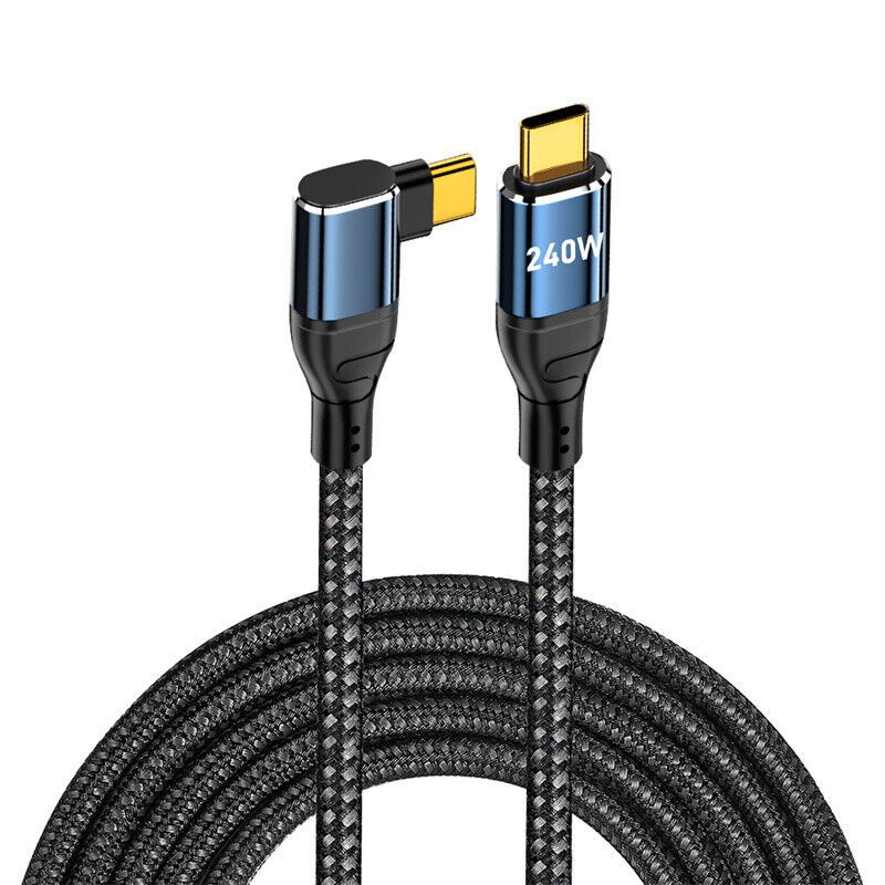 240W USB C rechtwinkliges Kabel PD 3.1 Art C schnelles Aufladungsladegerät schnürt Iphone 15_voghion.com