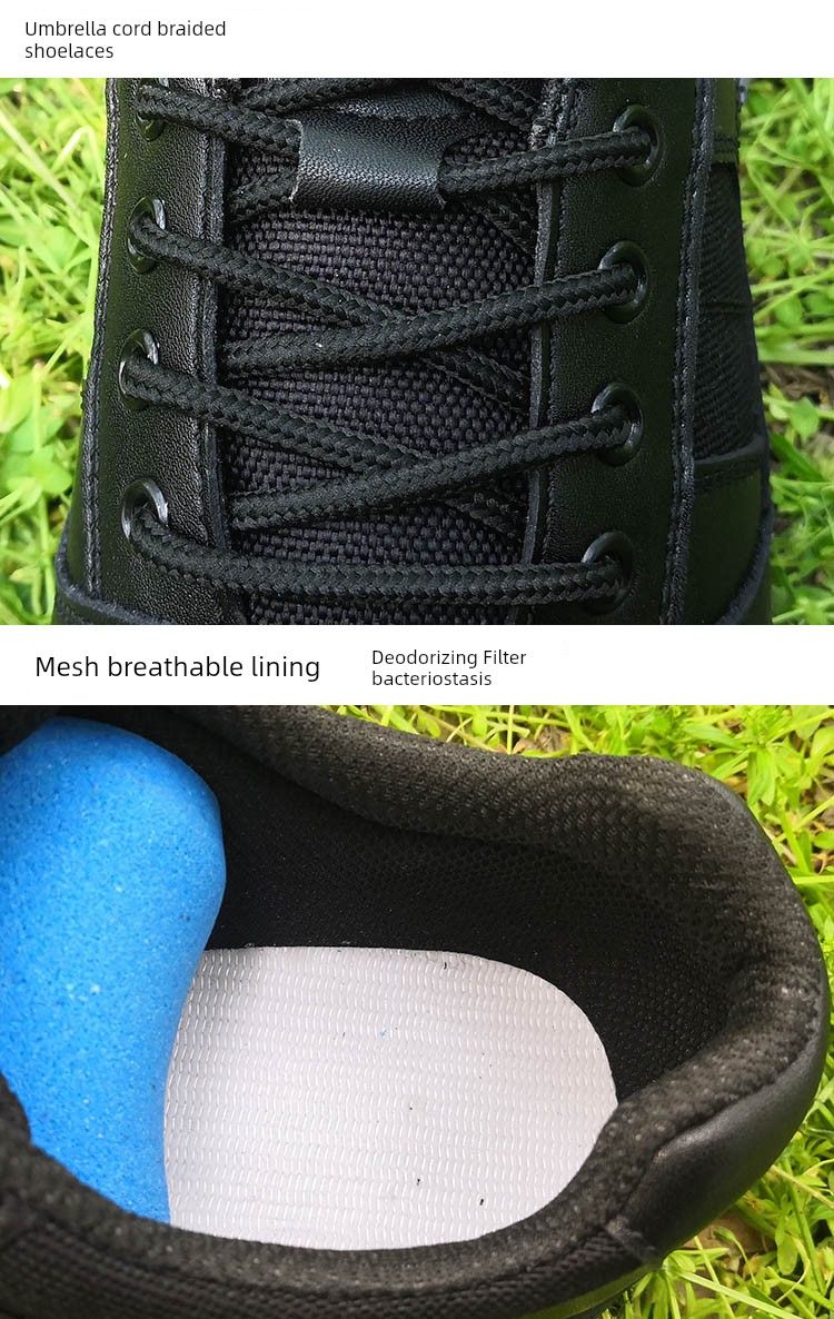 Authentic Goods Training Outdoor Leather Mesh Surface Spring And Autumn Men 'S Shoes_voghion.com