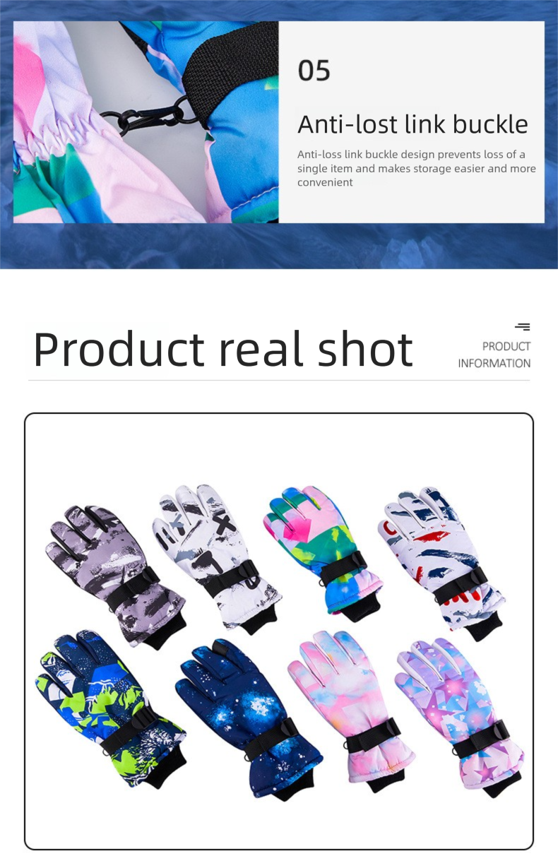 Premium Neue Erwachsene Winter Warme Ski Mode Graffiti Fleece Gefüttert Verdickte Unisex Fahrradhandschuhe_voghion.com