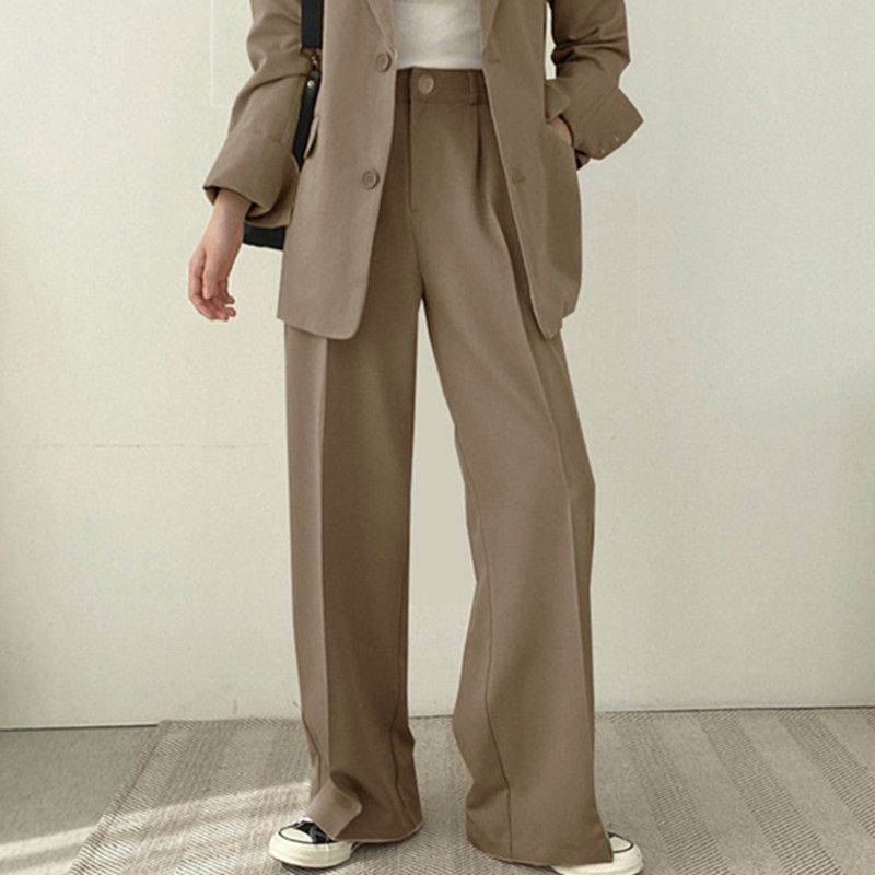 Blazer marrone da donna 2023 primavera e autunno taglia piccola, nuovo stile coreano, abito casual alla moda_voghion.com