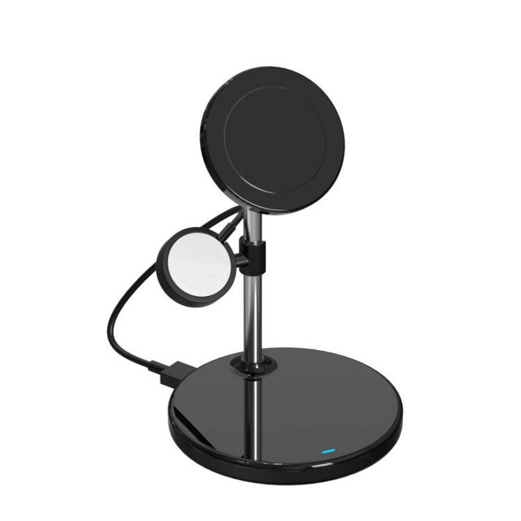 Caricabatterie wireless magnetico tre in uno adatto per iPhone, auricolari, orologi, desktop verticale, 15 W veloce_voghion.com