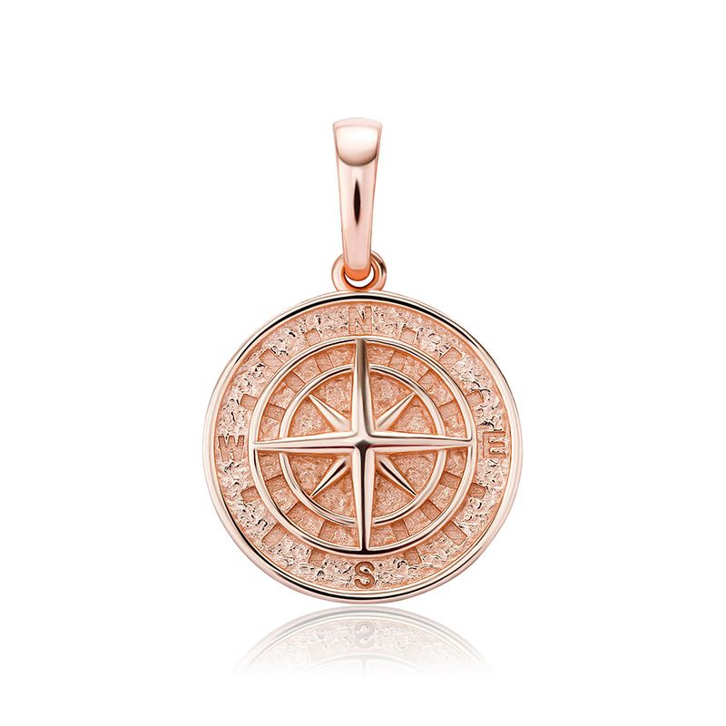 Collana con ciondolo a forma di bussola in argento 925, per uomo e donna, accessori per gioielli hip hop_voghion.com