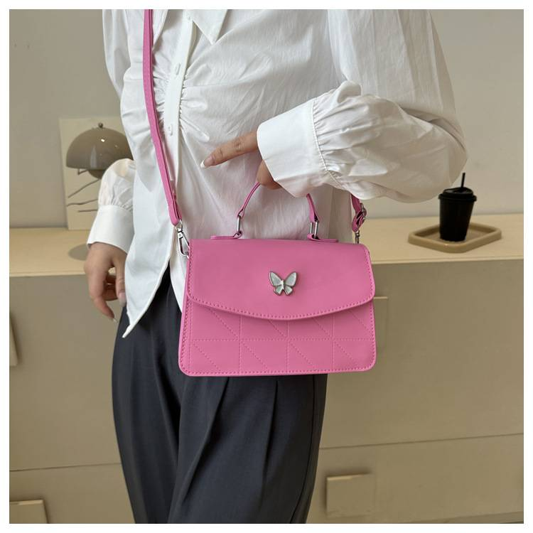 Fransk lyxig handväska i mild stil Butterfly Dekorativ liten väska Dam 2024 Sommar Ny västerländsk stil Crossbody-väska med en axel_voghion.com
