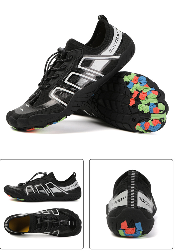 Grenzüberschreitende atmungsaktive Outdoor-Angel-Watschuhe, Bachschuhe, Fünf-Finger-Schuhe, rutschfeste, schnelltrocknende Strand-Schwimmschuhe für Herren in großen Größen_voghion.com