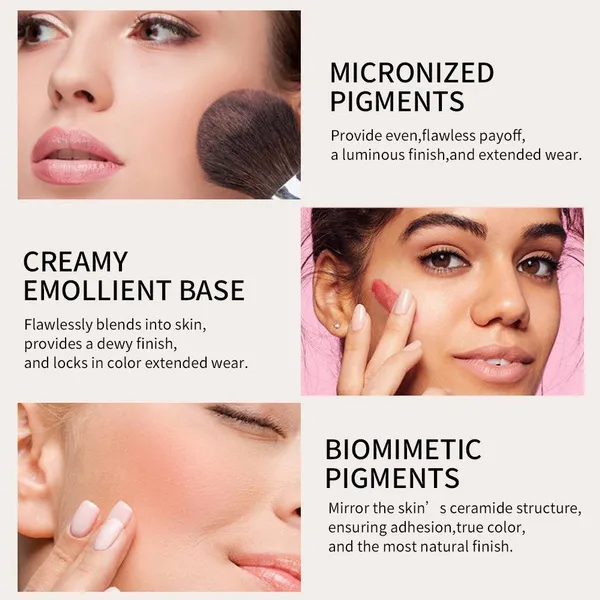 Miss Rose 8 Colours Waterproof Matte Blush Subtil Palette Makeup Long Lasting Contour Blush Highlighter and Bronzer Flush Powder Cosmetic_voghion.com