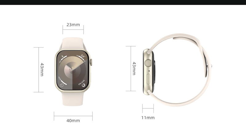 S9 smartwatch, smartwatch voor heren en dames, IP68 waterdicht sporthorloge, geschikt voor Android en iOS_voghion.com