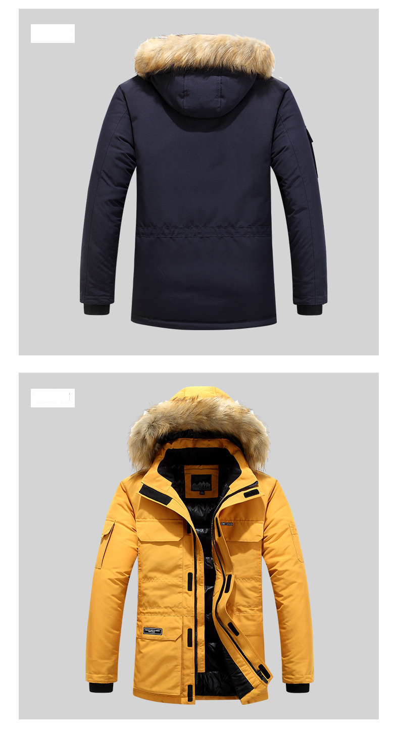 winter new men's cotton coat loose large size medium and long hooded thick warm men's clothing_voghion.com