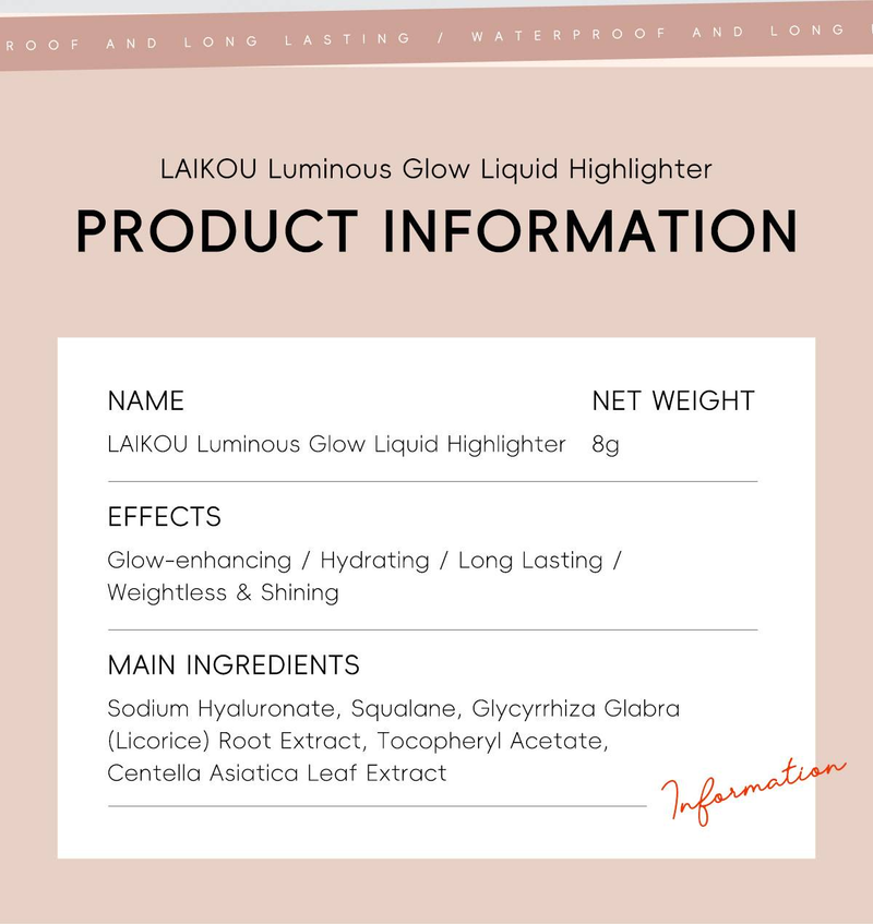 LAIKOU Highlighter Crème - 3-an-1 Kontur, Highlight & Conceal, 10g (3 Nuancen) | Opbaubar & Blendbar fir e makellosen Finish_voghion.com