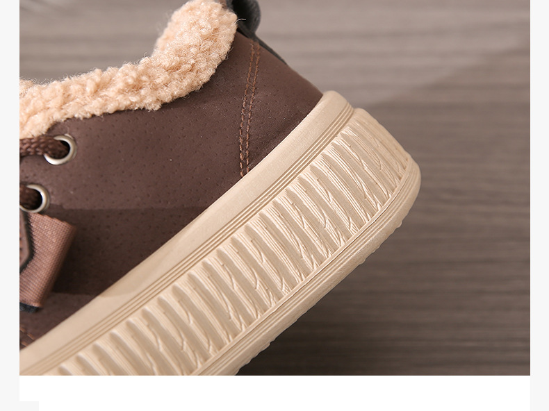 Lambswool Shoes For Women To Wear Outside New Autumn And Winter Slip On Shoes For Women Plus Velvet Warm Cotton Shoes XT102_voghion.com