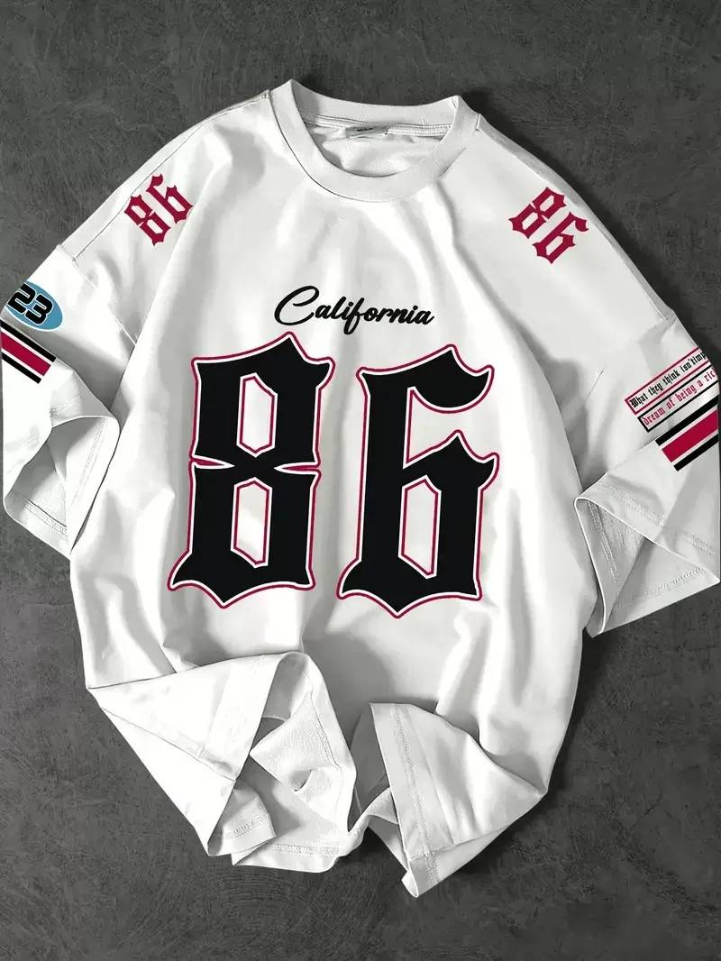 American-style Unisex Vintage High Street Hip-hop Rugby Clothing, Loose-fitting Short-sleeved Jersey T-shirt_voghion.com