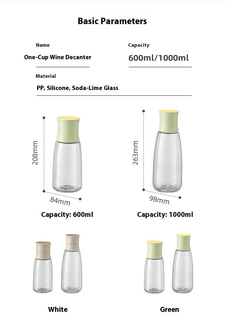 Glass Liquor Bottle – Modern & Minimalist Design For Wine, Whiskey & DIY Drinks (500ml/1000ml, White/Green)_voghion.com
