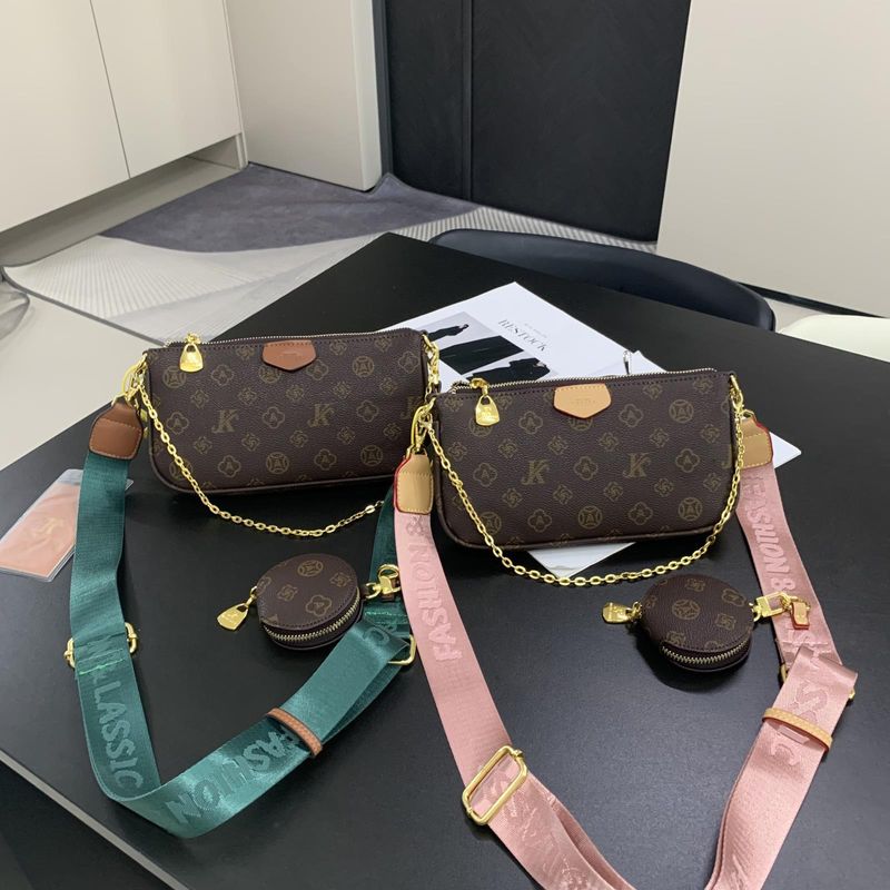 Borsa a tracolla singola da donna Mahjong cinque in uno, stile Color-Block 2025, nuova moda, monogramma dell'alfabeto_voghion.com