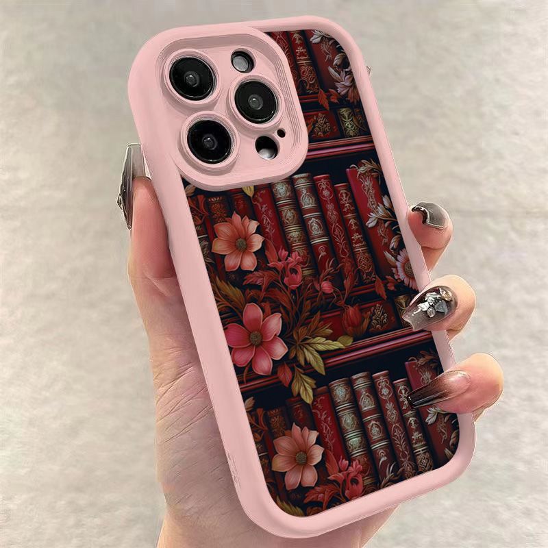 Puķu plaukta gleznas mīksts tālruņa maciņš iPhone 16 15 14 13 12 11 Pro Max XS X XR 7 8 Plus 15 16 PRO SE2 triecienizturīgs vāciņš_voghion.com